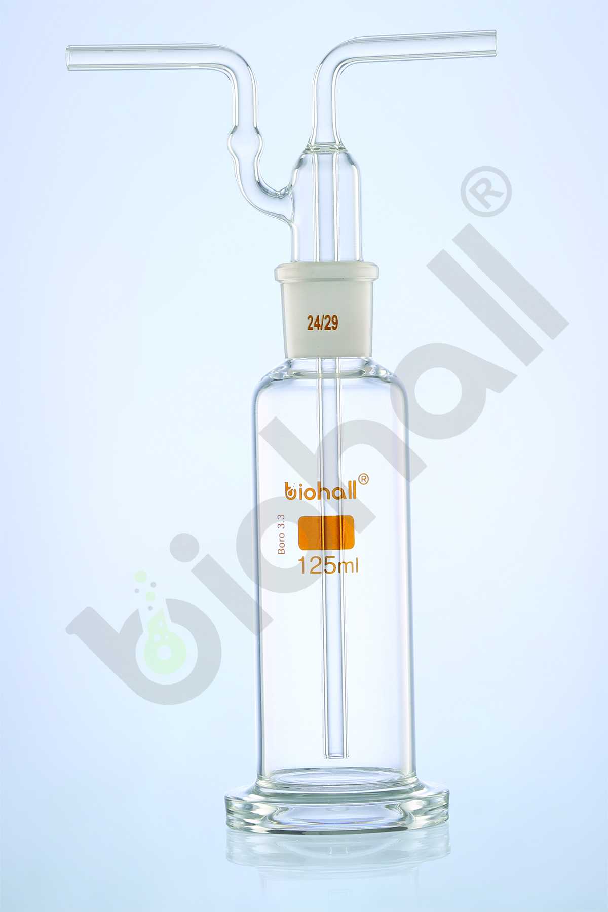 Bottle, Gas Washing with Head for Gas Bottle