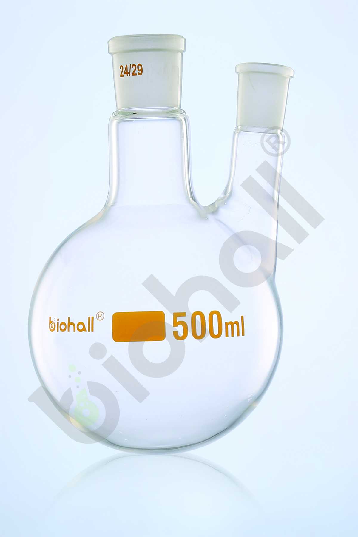 Round Bottom Flasks, 2 Neck Parallel Type I, Class A with DIN & USP Standard