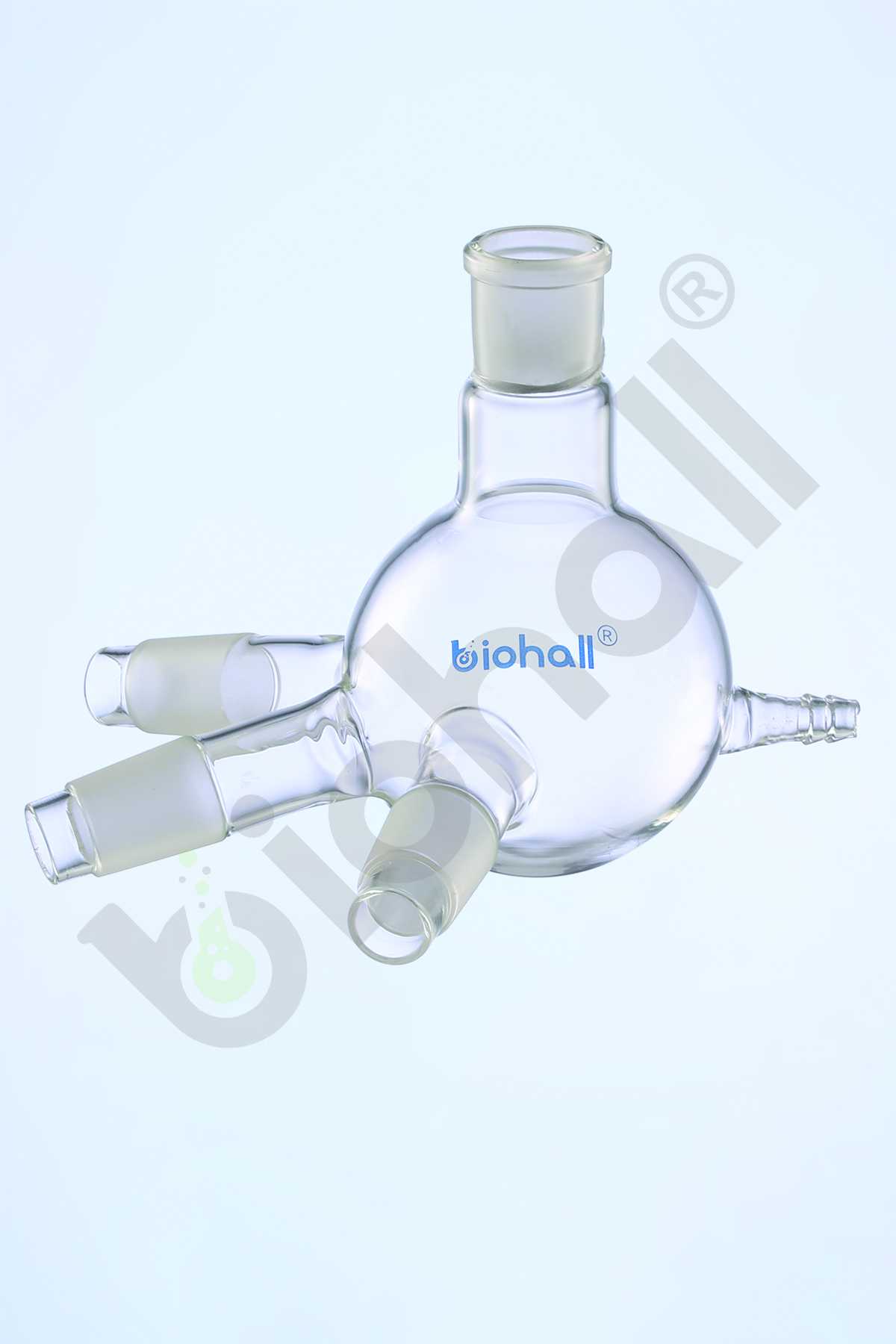 Adapter Receiver With Multiple connection. With side arm for connection to a vaccum supply. 14/23 , 14/23.