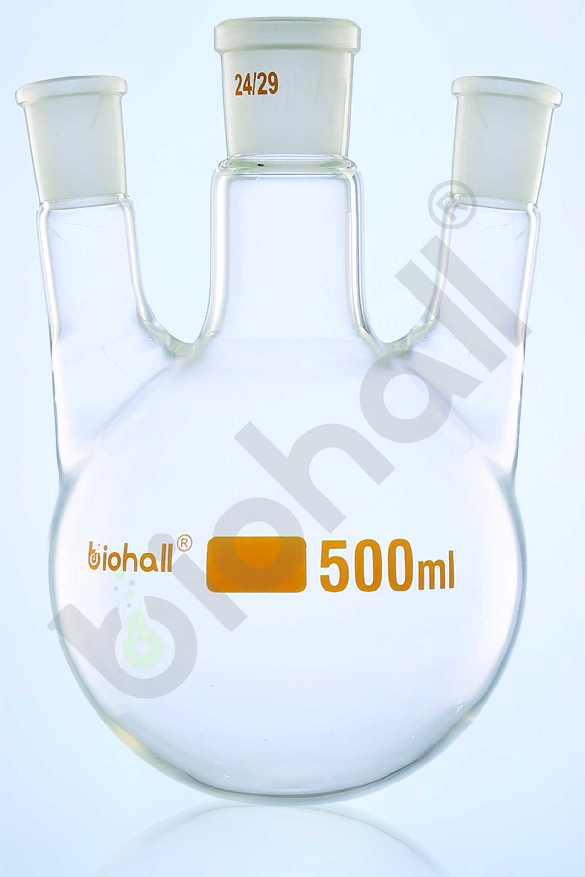 Round Bottom Flasks, 3 Necks, Parallel Type I, Class A with DIN & USP Standard